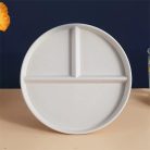 TOO KT-123 4db-os vegyes színekben búzaszalma műanyag elosztott tányér szett, 22.5×2.5cm