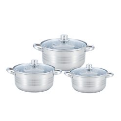   TOO KT-223 2L, 2.5L és 3L-es fazék/lábas szett fedővel, konyhai rozsdamentes edénykészlet