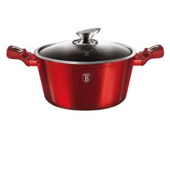   Berlinger Haus BH/1256N 2,5L Metallic Line Burgundy Edition 20 cm fedővel, burgundi lábas