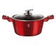 Berlinger Haus BH/1256N 2,5L Metallic Line Burgundy Edition 20 cm fedővel, burgundi lábas
