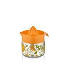IRIS C-00203 Fresia mintás citromfacsaró üveg tárolóval 300ml, narancs vagy citromsárga színű