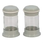 IRIS Macaron Salt&Pepper üveg fűszerszóró szett 2*105ml, rószaszín, fehér, szürke vagy kék színű HN-1139