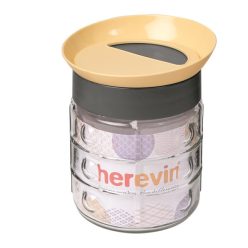  IRIS Sand üveg fűszertartó domború mintával 1.000ml, fekete-homok színű 148001-582