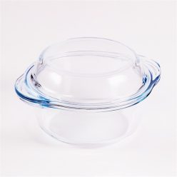   BORCAM ovális hőálló üvegedény tetővel, fogóval 840ml, 190*159*60mm 
