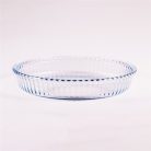 BORCAM kerek bordázott hőálló üvegedény 1.720ml, 260*45mm