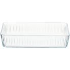 BORCAM négyzetes bordázott hőálló üvegedény  3.000ml, 306*209*64mm 