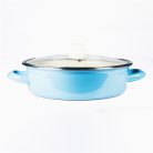 TOO LINE BLUE LOW 3,2 literes, 24cm átmérő, 7,5cm magasságú alacsony lábas (fazék) üveg fedővel