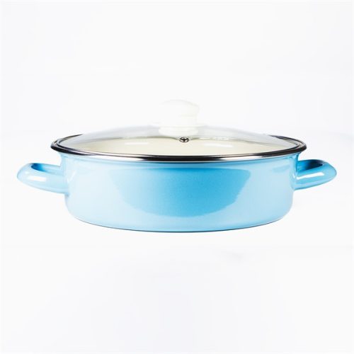 TOO LINE BLUE LOW 3,2 literes, 24cm átmérő, 7,5cm magasságú alacsony lábas (fazék) üveg fedővel