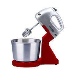   Hausberg HB-3551RS 250W piros-ezüst tálas mixer réz motorral
