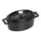 STAUB La Cocotte Mini ovális lábas (11 cm) fekete