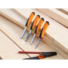 FISKARS Hardware kés famunkákhoz, tokba épített élezővel
