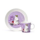ARABIA Moomin tányér és bögre szett, Snorkmaiden, lila