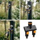FISKARS Comfort 2 utas csaptelep csatlakozó, multi, be/ki