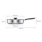 FISKARS Functional Form párolóserpenyő, fedővel (26 cm) kerámia bevonattal