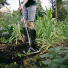 FISKARS Ergonomic széles kapa, ívelt nyéllel