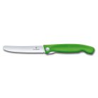 VICTORINOX Swiss Classic összecsukható paradicsomszeletelő kés (11 cm) zöld