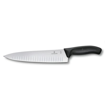 VICTORINOX Swiss Classic szakácskés, barázdált pengével (25 cm) fekete