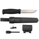 MORAKNIV Garberg (S) tőr, tokkal + Survival Kit tűzgyújtó készlet, fekete