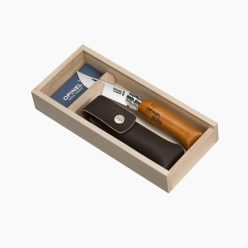   OPINEL Tradition Carbon No.08 (C) zsebkés, bükk, bőr tokkal, díszdobozban
